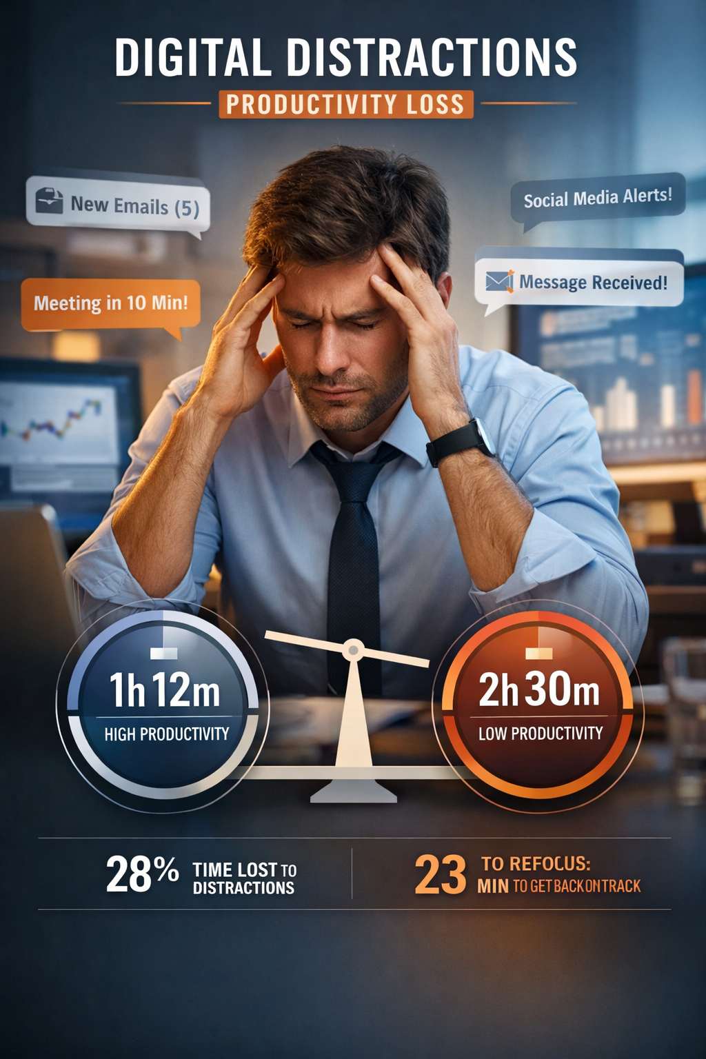 Информационный шум как налог: сколько денег съедают прерывания