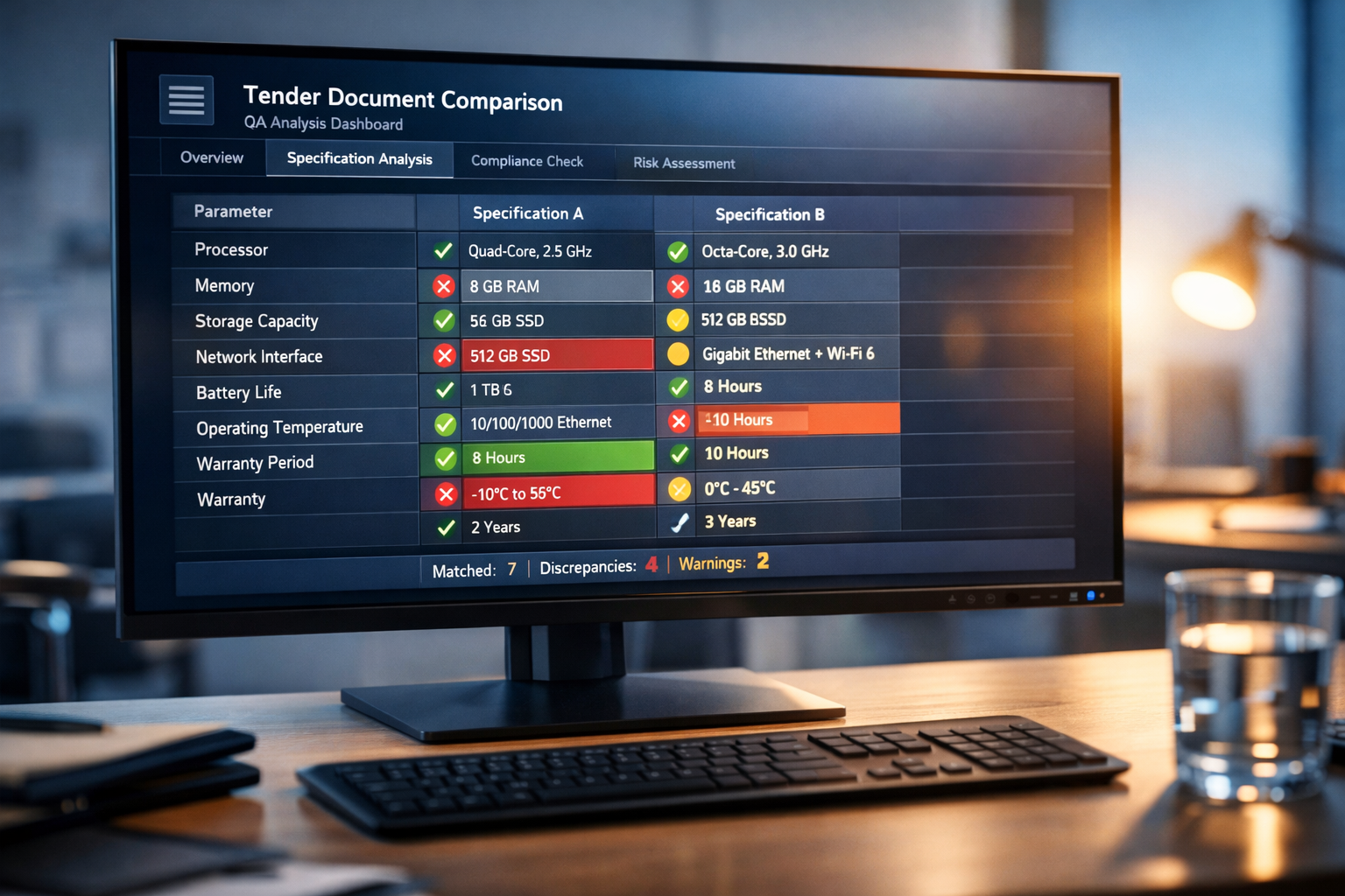 Сравнение ТЗ и ТП